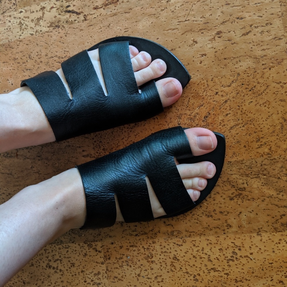 NEW! Black Sandals (Made in Italy) - Size 36